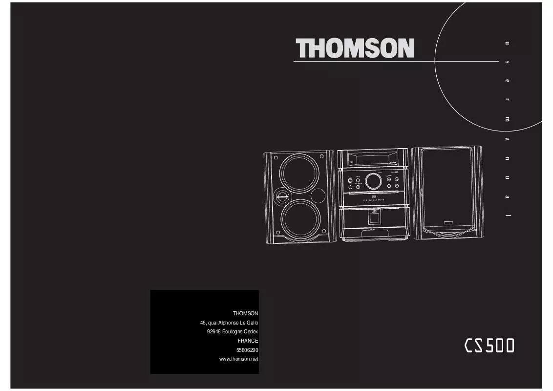 Mode d'emploi THOMSON CS500