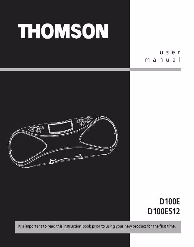 Mode d'emploi THOMSON D100E