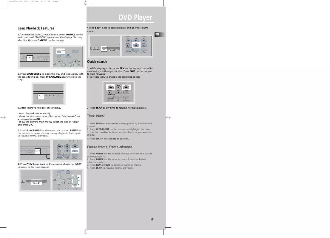 Mode d'emploi THOMSON DPL907VD-DVD