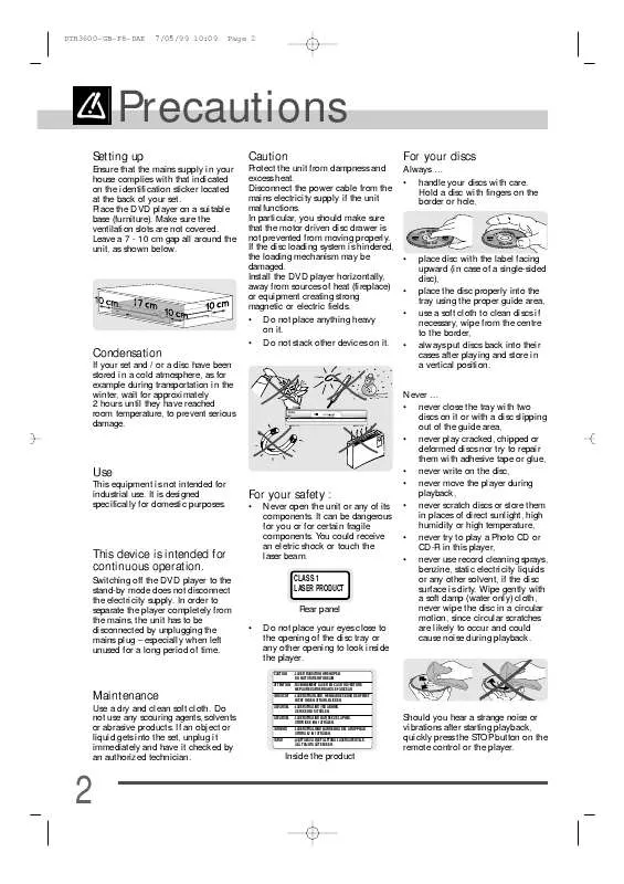 Mode d'emploi THOMSON DTH3600