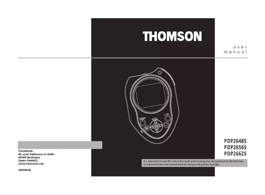 Mode d'emploi THOMSON PDP2656S