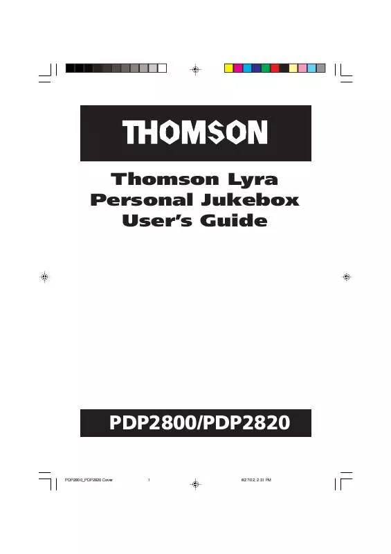 Mode d'emploi THOMSON PDP2800