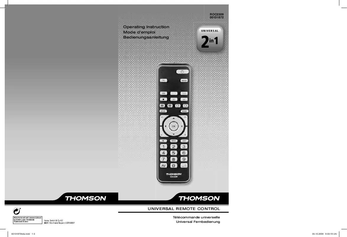 Mode d'emploi THOMSON ROC2309