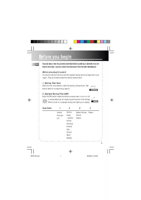 Mode d'emploi THOMSON RR75