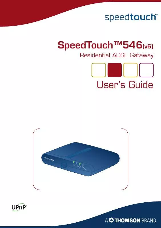 Mode d'emploi THOMSON SPEEDTOUCH 546