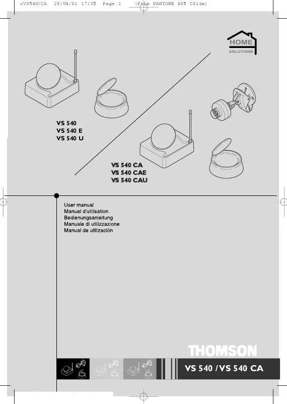 Mode d'emploi THOMSON VS 540 CAE