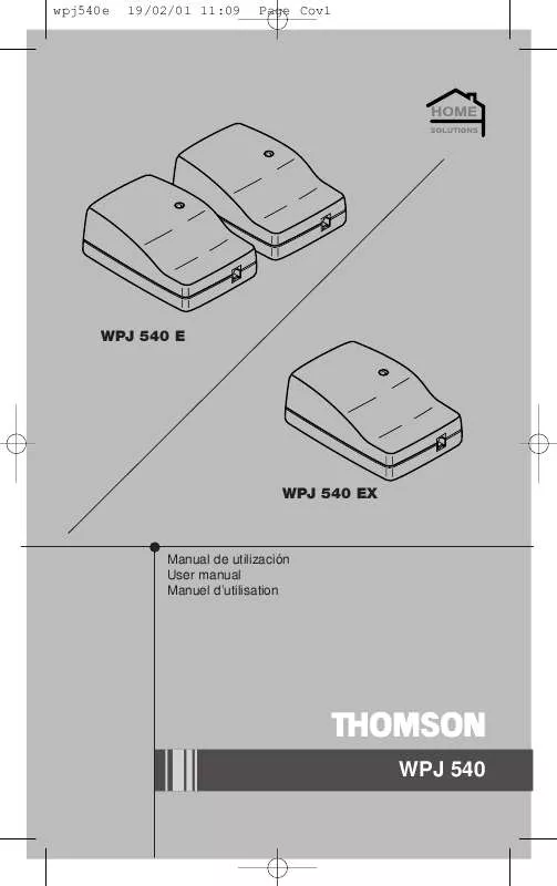 Mode d'emploi THOMSON WPJ 540