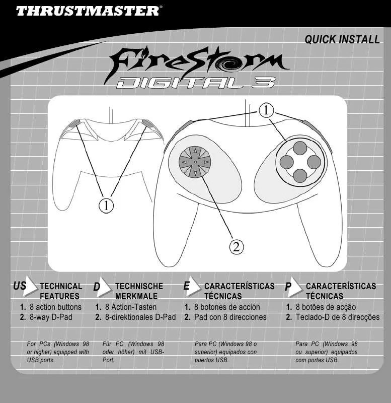 Mode d'emploi THRUSTMASTER FIRESTORM DIGITAL 3