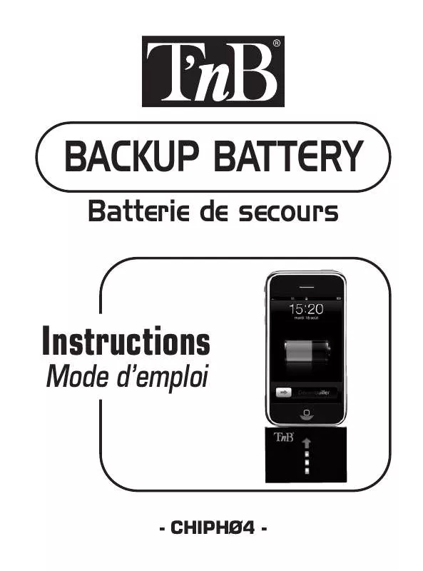 Mode d'emploi TNB BACKUP BATTERY