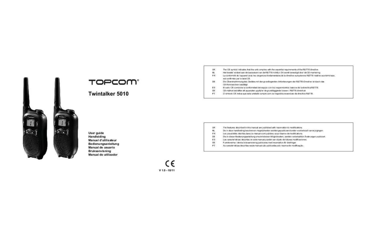 Mode d'emploi TOPCOM TWINTALKER 5010