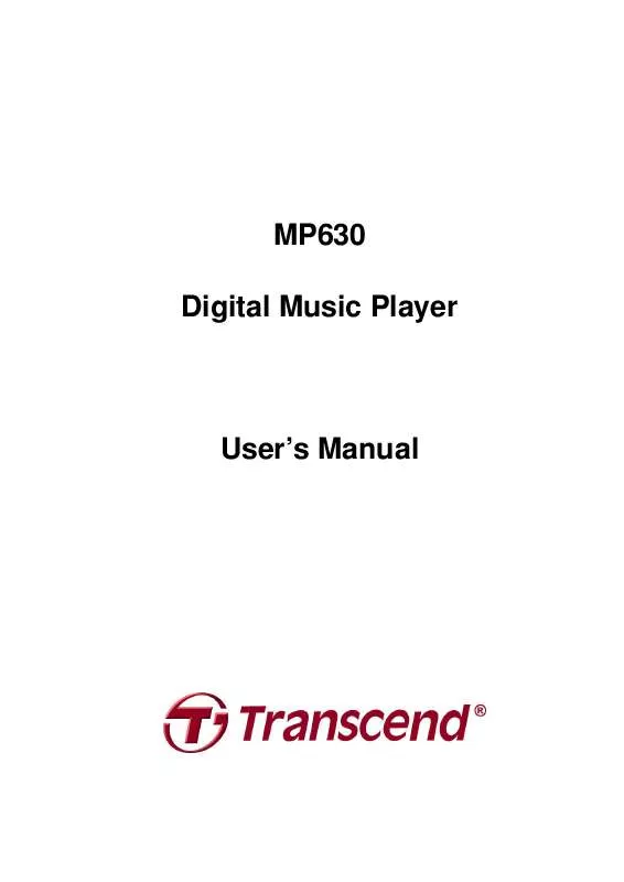 Mode d'emploi TRANSCEND TS2GMP630J