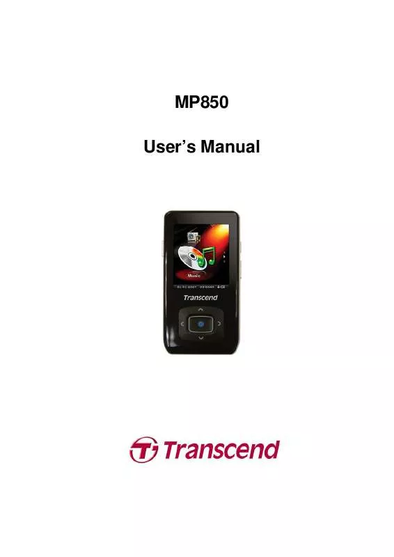 Mode d'emploi TRANSCEND TS8GMP850-J