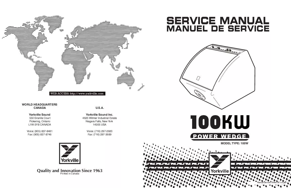 Mode d'emploi TRAYNOR 100W