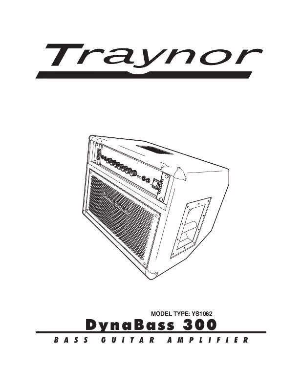 Mode d'emploi TRAYNOR YS1062