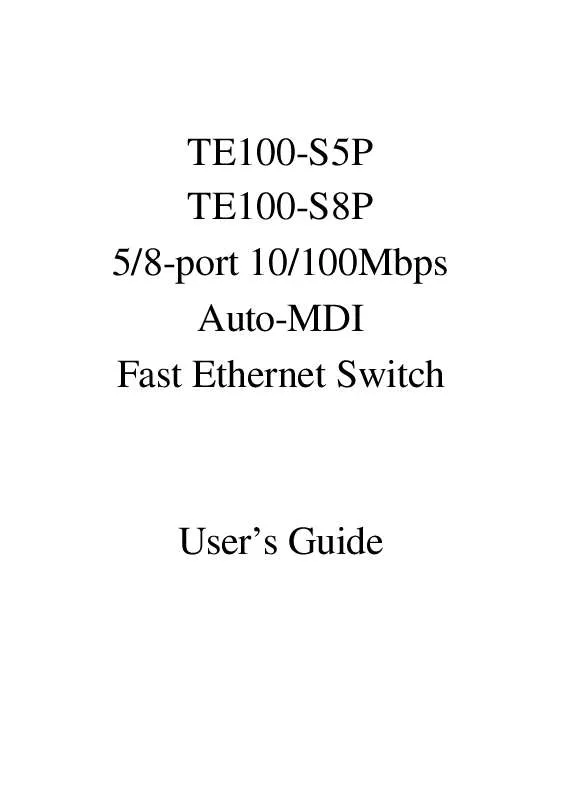 Mode d'emploi TRENDNET TE100-S5P