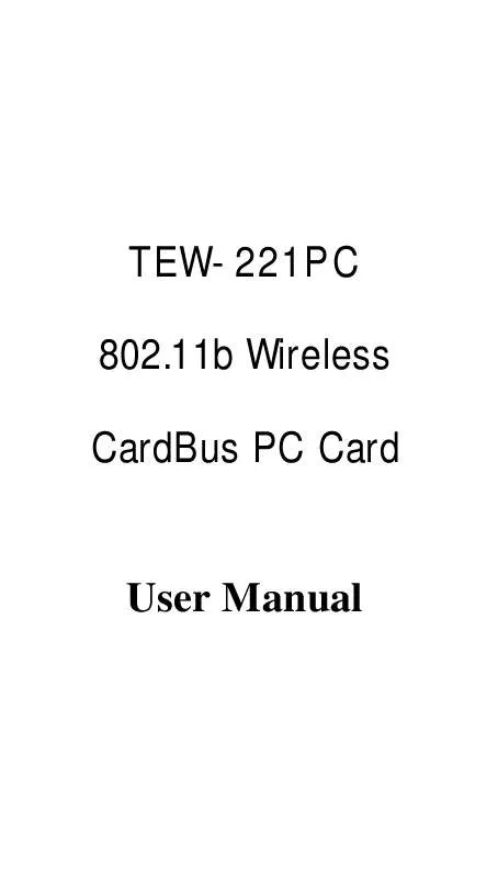 Mode d'emploi TRENDNET TEW-221PC