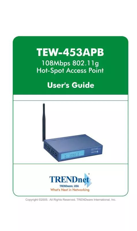 Mode d'emploi TRENDNET TEW-453APB