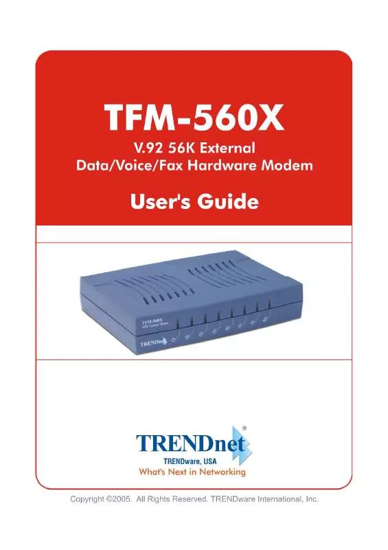 Mode d'emploi TRENDNET TFM-560X