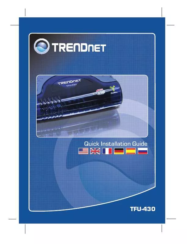 Mode d'emploi TRENDNET TFU-430