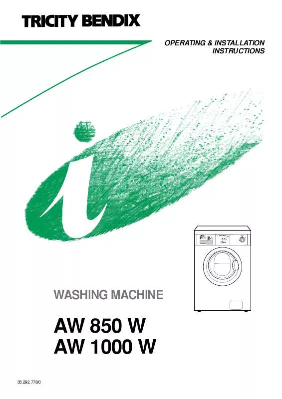 Mode d'emploi TRICITY AW850W