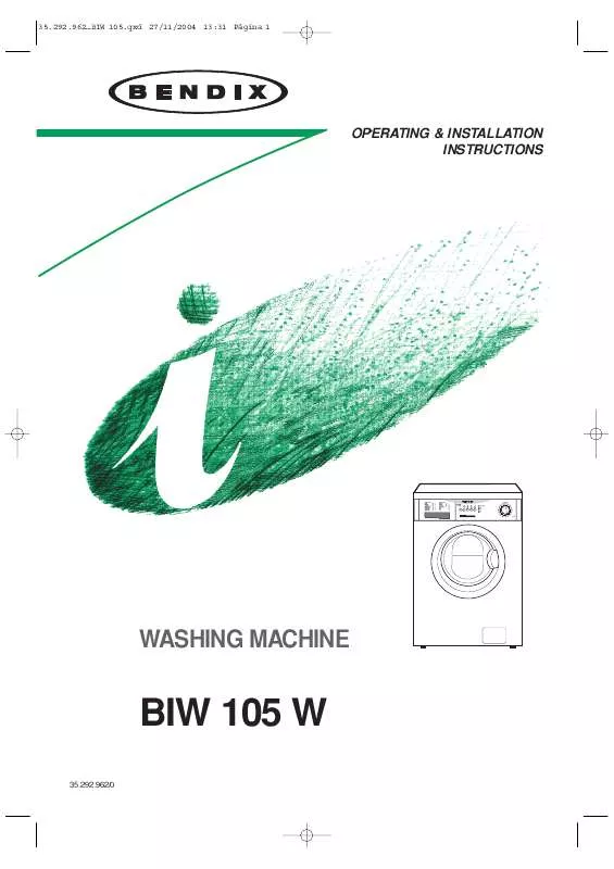 Mode d'emploi TRICITY BIW105W