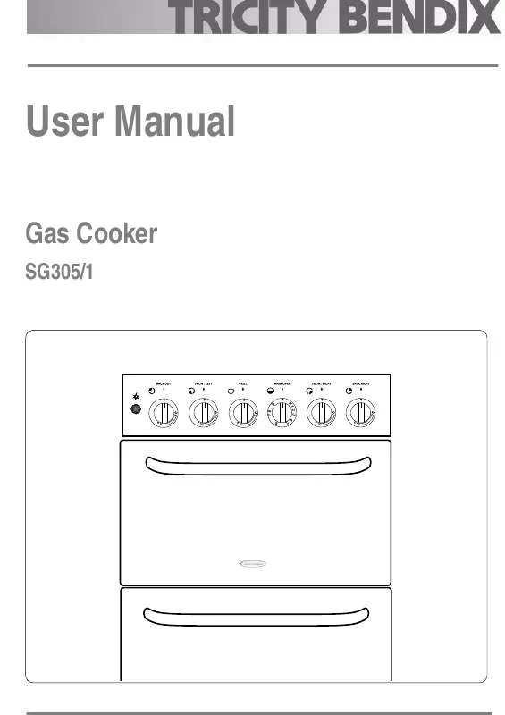 Mode d'emploi TRICITY SG305/1WN