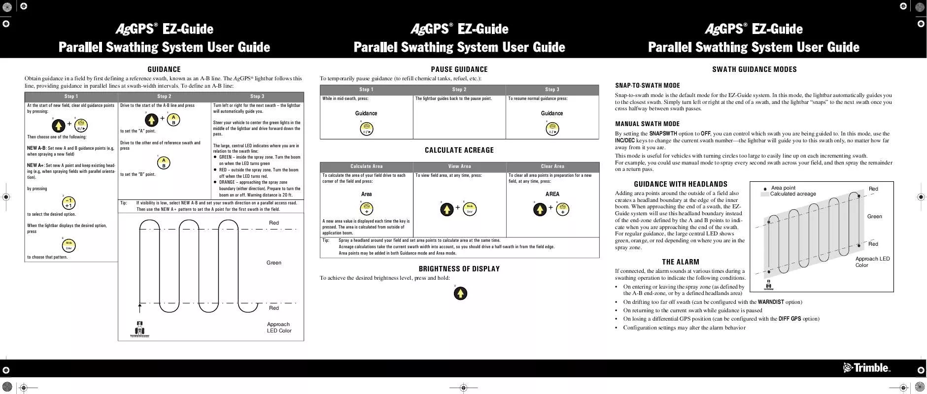 Mode d'emploi TRIMBLE AGGPS EZ-GUIDE