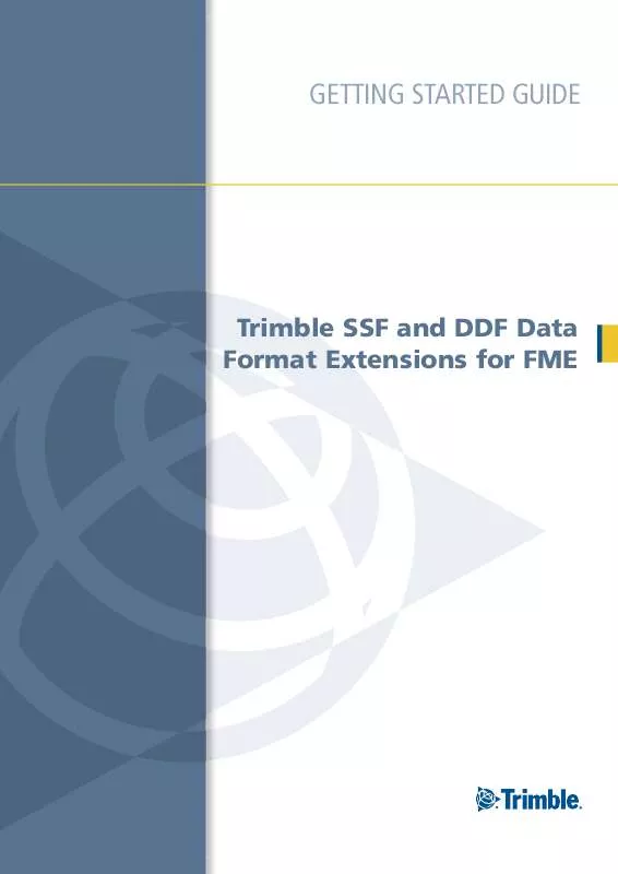 Mode d'emploi TRIMBLE DDF DATA FORMAT 1.00