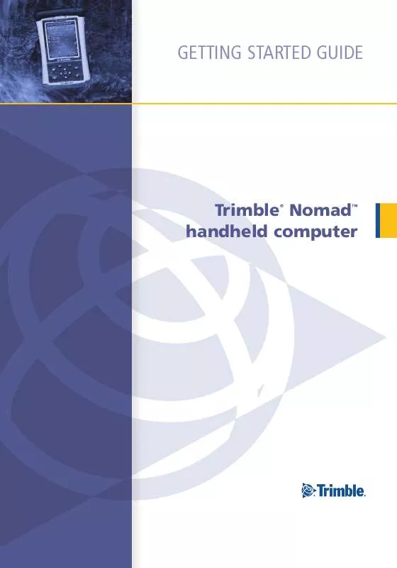 Mode d'emploi TRIMBLE NOMAD