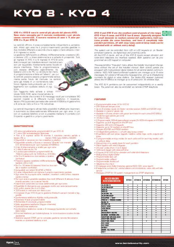 Mode d'emploi TYCO KYO8GW