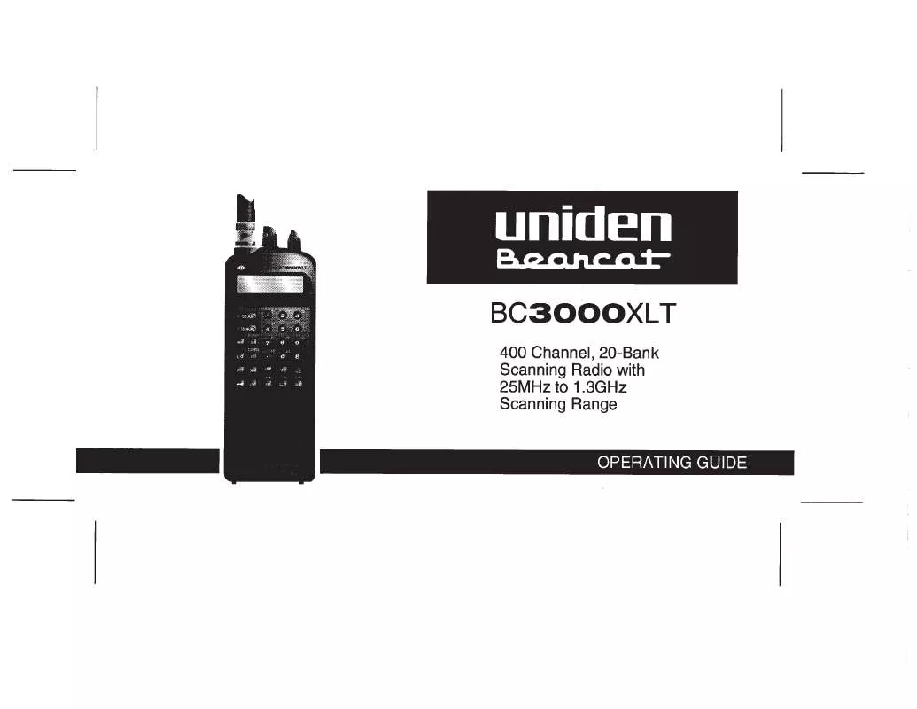 Mode d'emploi UNIDEN BC 3000XLT