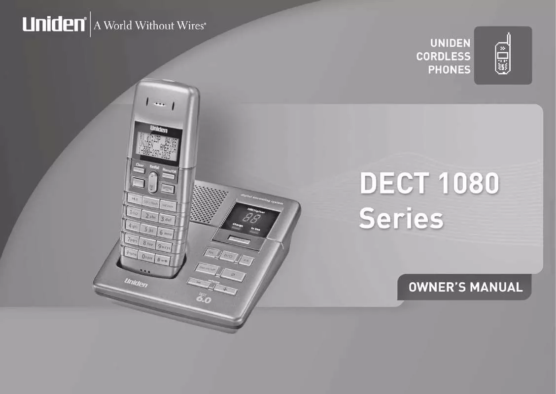 Mode d'emploi UNIDEN DECT1080-2