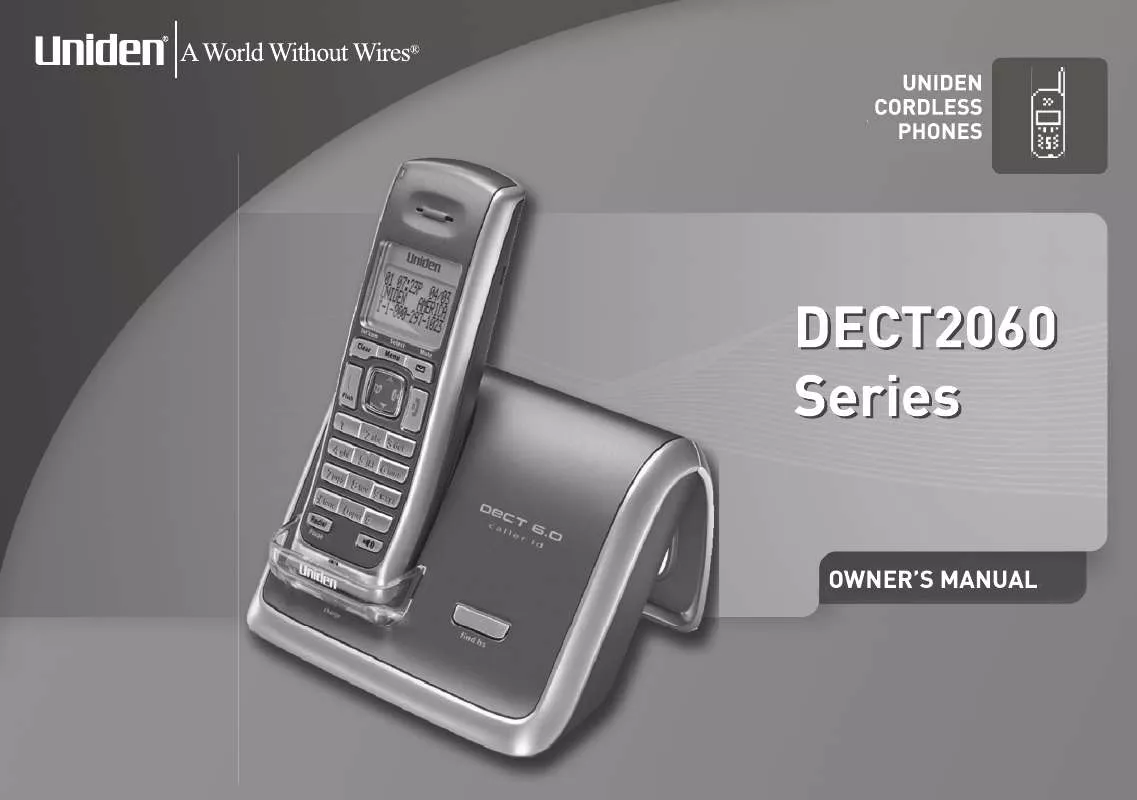 Mode d'emploi UNIDEN DECT2060