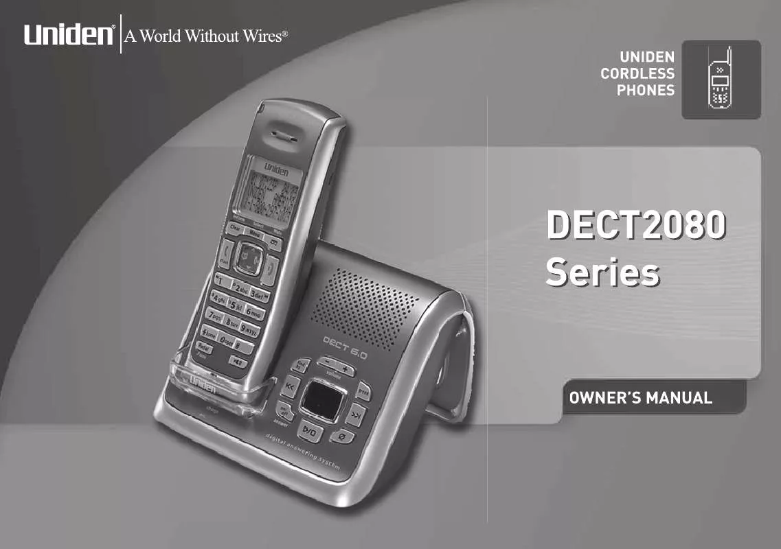 Mode d'emploi UNIDEN DECT2080