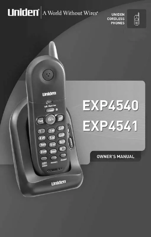 Mode d'emploi UNIDEN EXP4540