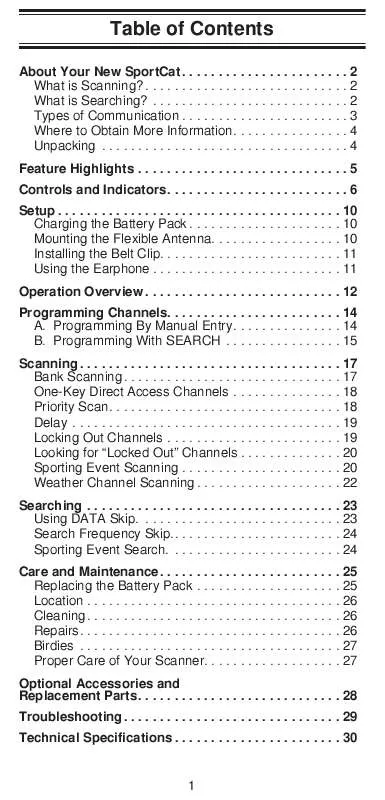 Mode d'emploi UNIDEN SC150B