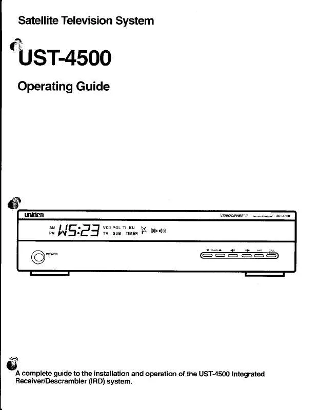 Mode d'emploi UNIDEN UST4400SUPER