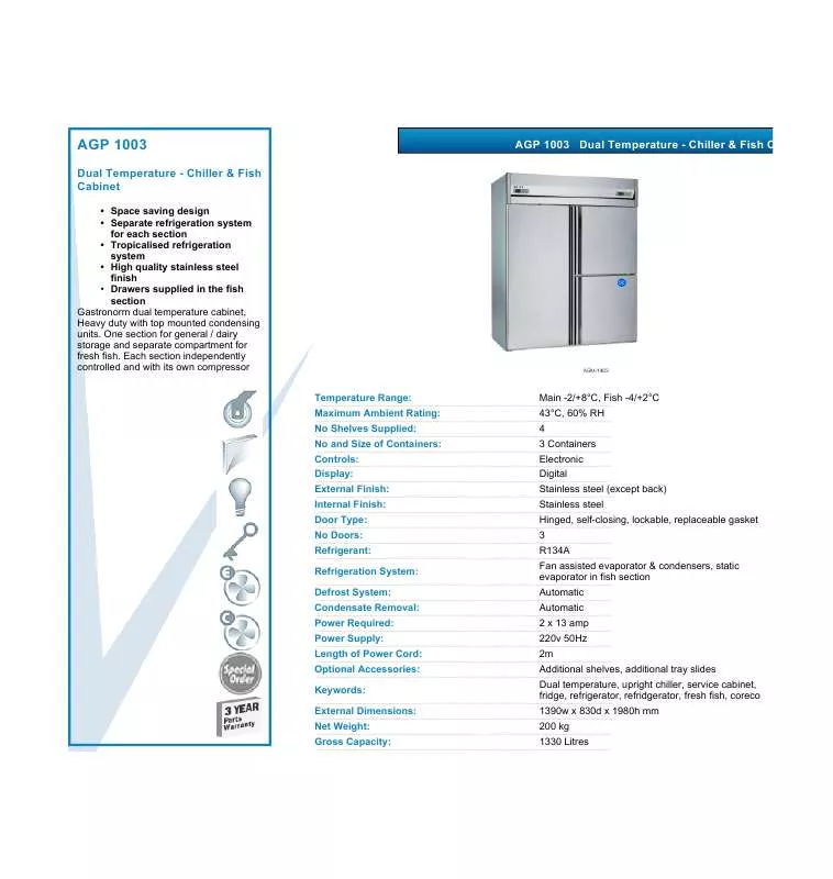 Mode d'emploi VALERA AGP 1003