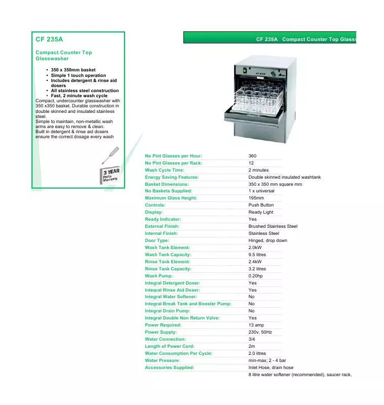 Mode d'emploi VALERA CF 235A