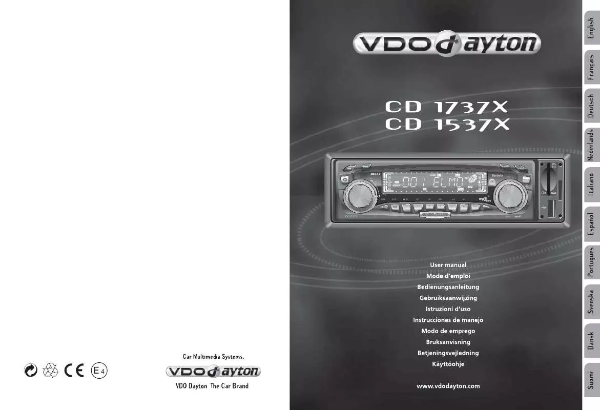 Mode d'emploi VDO DAYTON CD 1737X