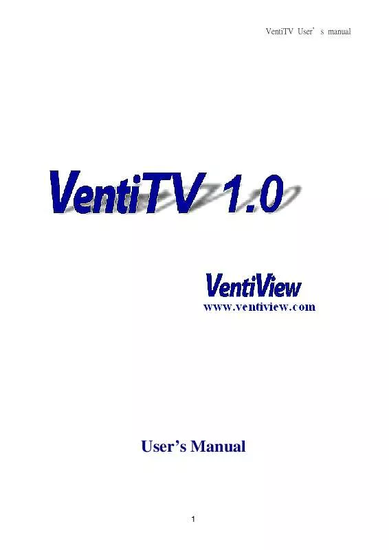 Mode d'emploi VENTIVIEW VENTITV