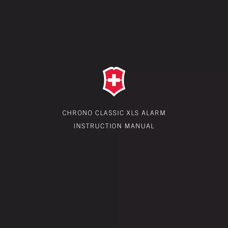 Mode d'emploi VICTORINOX SWISS ARMY CHRONO CLASSIC XLS ALARM