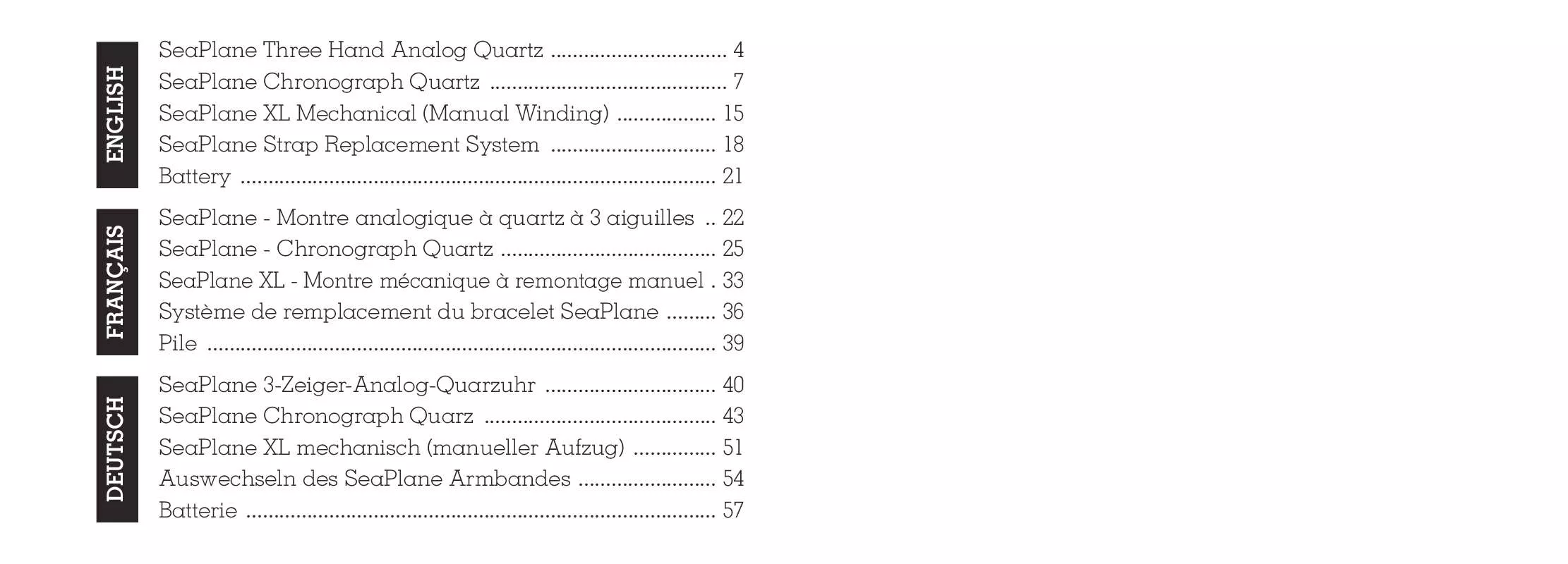 Mode d'emploi VICTORINOX SWISS ARMY SEAPLANE