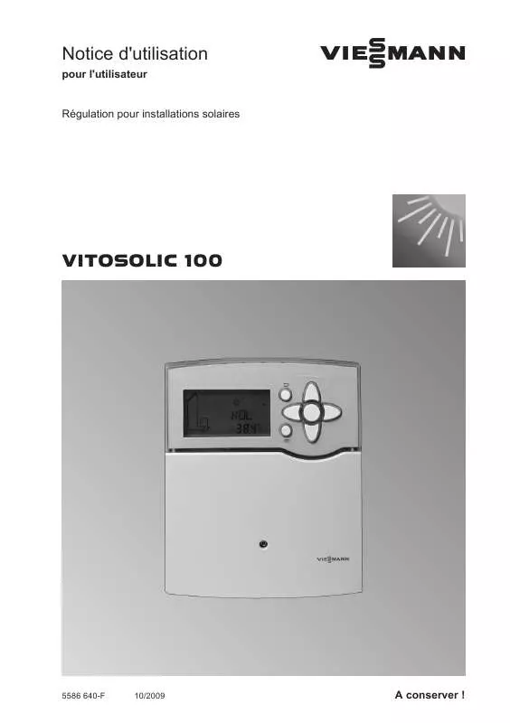 Mode d'emploi VIESSMANN VITOSOLIC 100