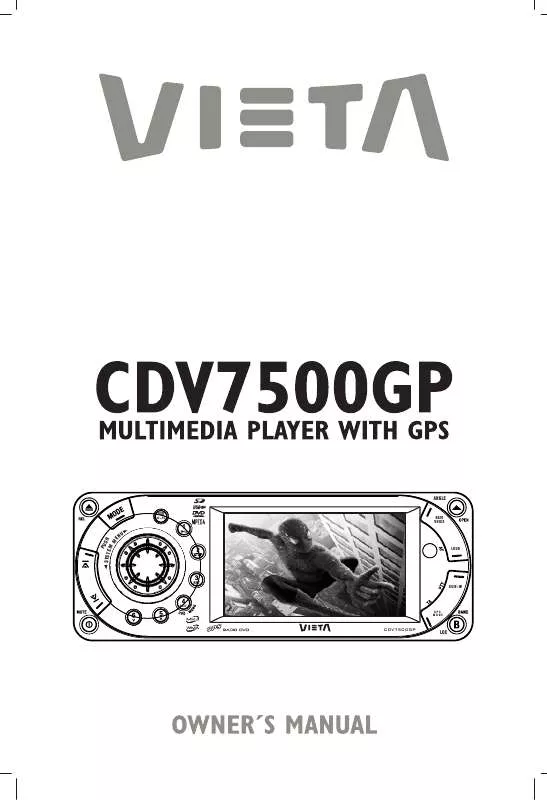 Mode d'emploi VIETA CDV7500GP