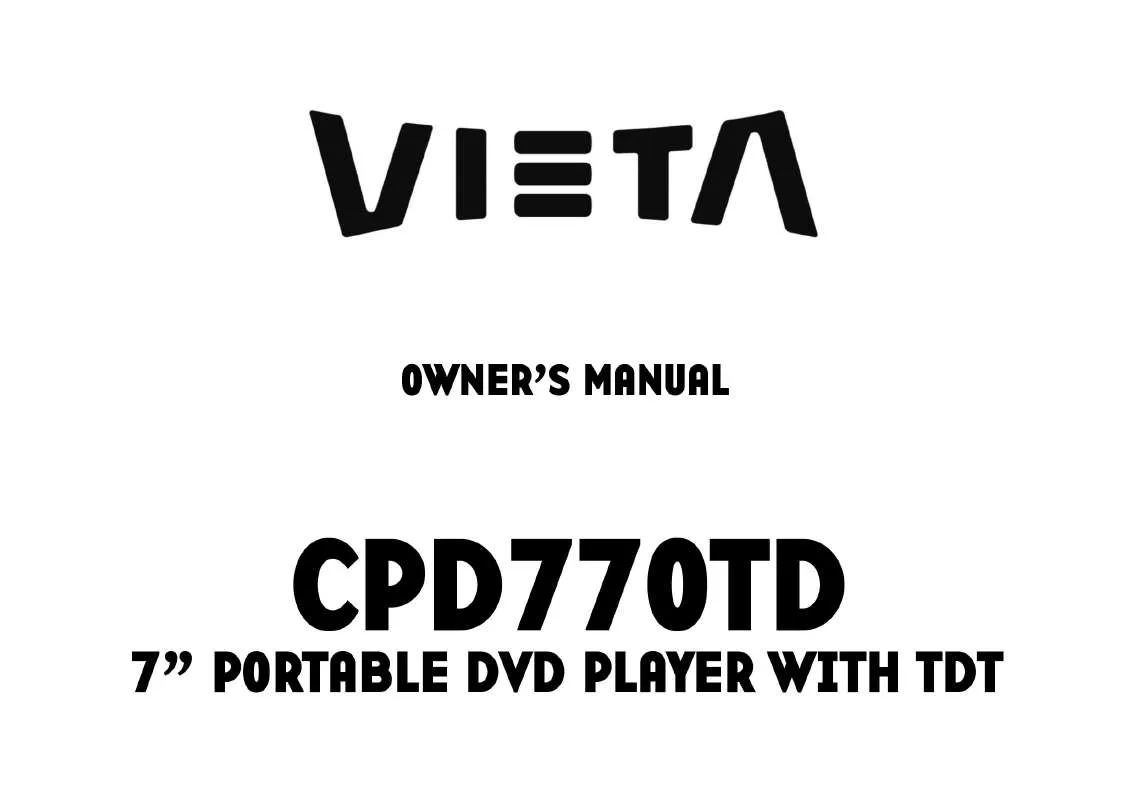 Mode d'emploi VIETA CPD770TD