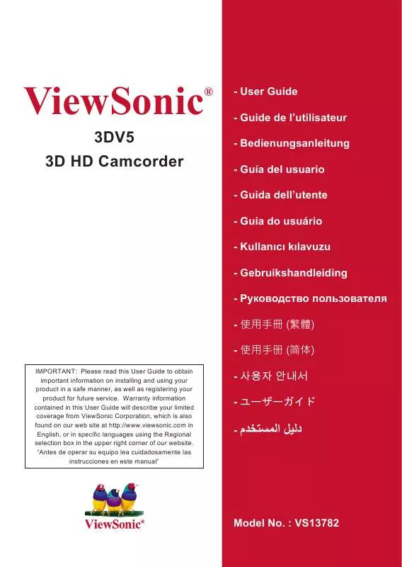 Mode d'emploi VIEWSONIC 3DV5