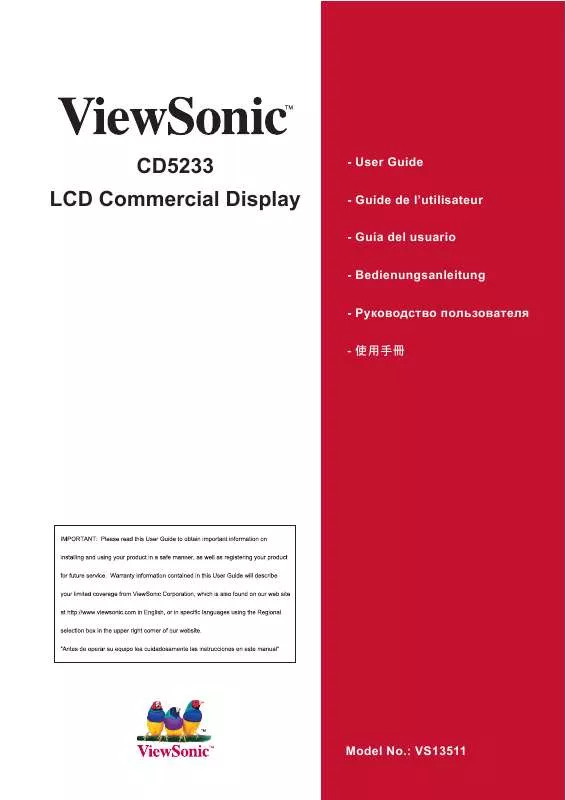 Mode d'emploi VIEWSONIC CD5233