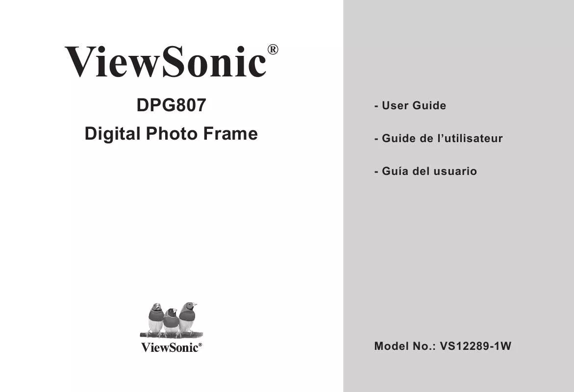 Mode d'emploi VIEWSONIC DPG807BK