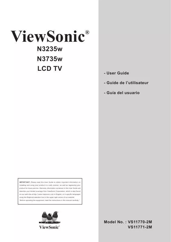 Mode d'emploi VIEWSONIC N3735W